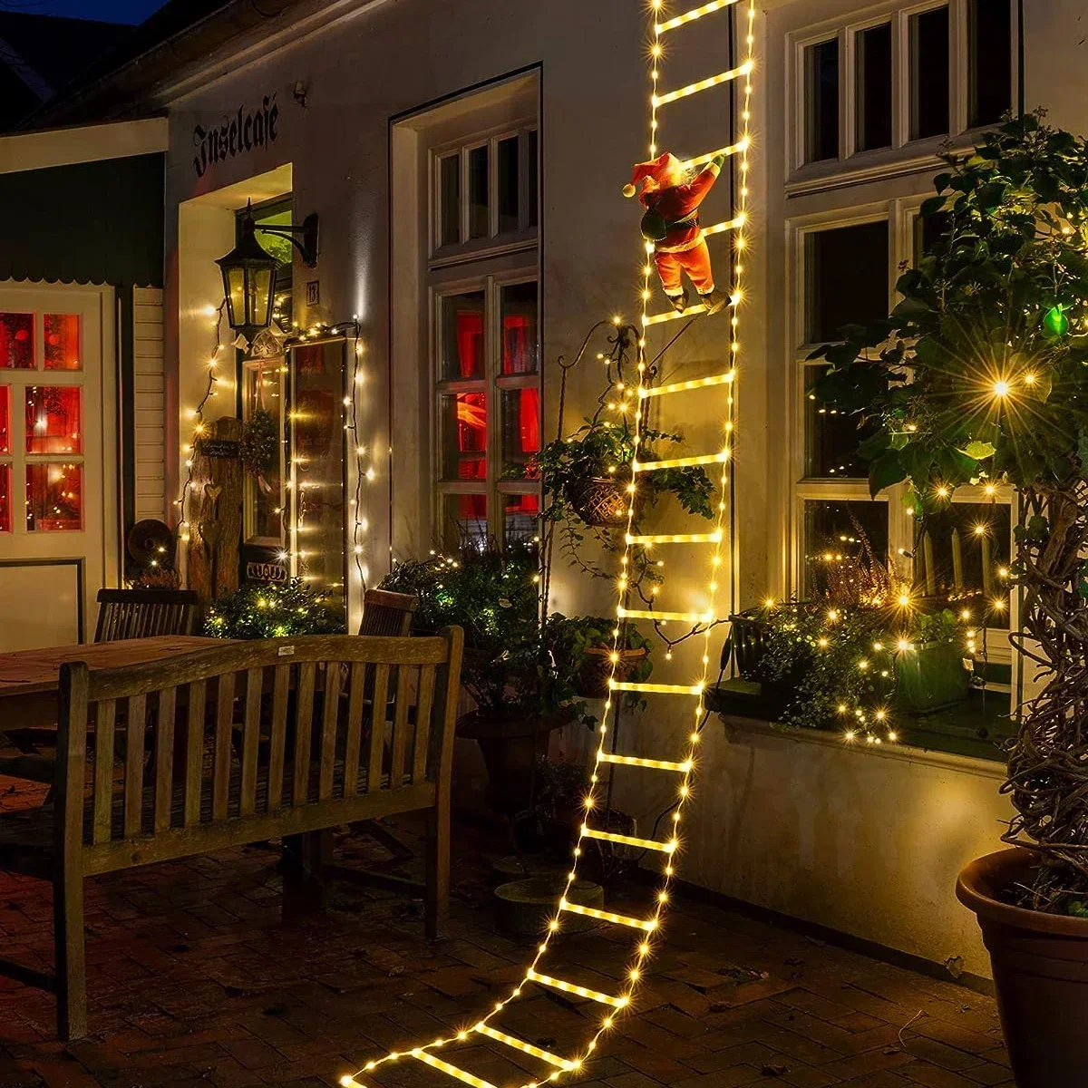 Christmas Lights Outdoor - Led Ladder Licht Voor Santa Claus