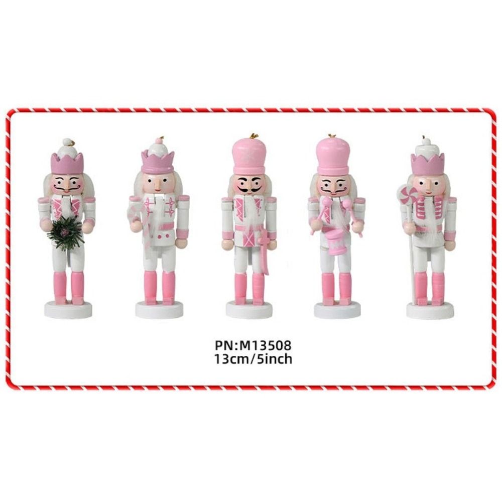Nutcracker Figurine - 5PCS Macarone Poeder Kerst Notenkraker Vintage