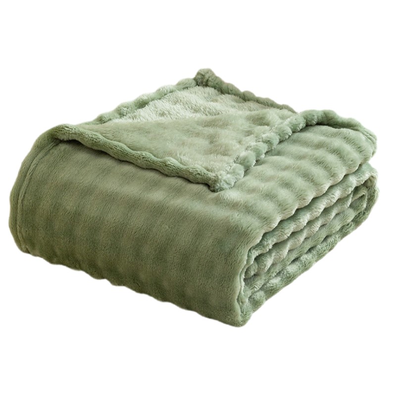 Christmas Throw Blanket - Saliegroene Bubble Fleece Deken voor Bank,