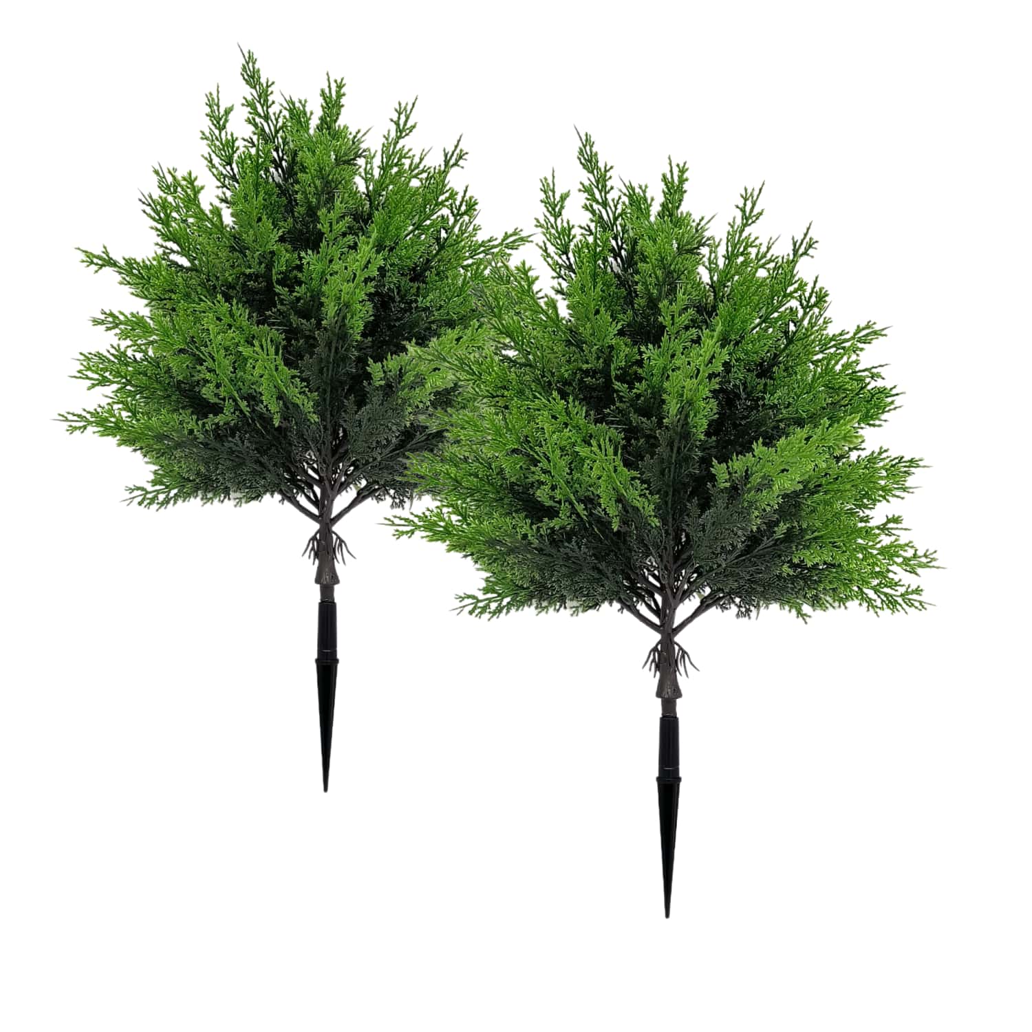 Christmas Tree Artificial - 2 stuks kunstmatig groen voor buiten