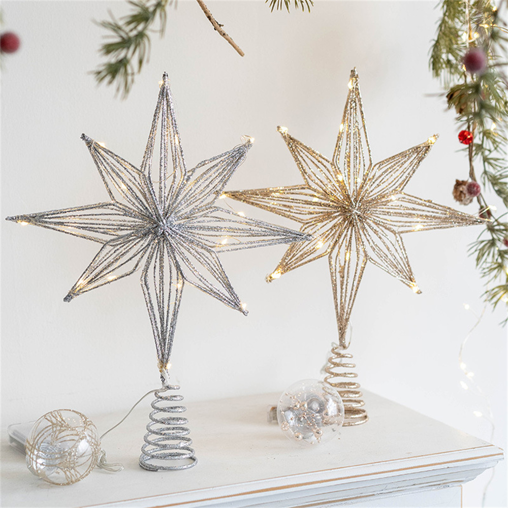 Star Tree Topper - Kerstboom Toppers Ster met LED Lichtslingers