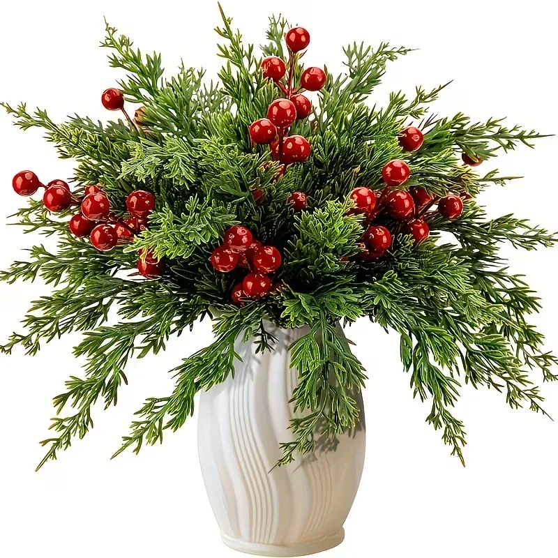 Christmas Tree Artificial - 2026 Nieuwe Kunstmatige Pijnboomtakken met Rode