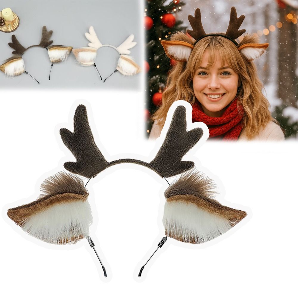 Reindeer Antlers Headband - Hertenoren Rendiergewei Hoofdband Schattig Feest Hoofddeksel
