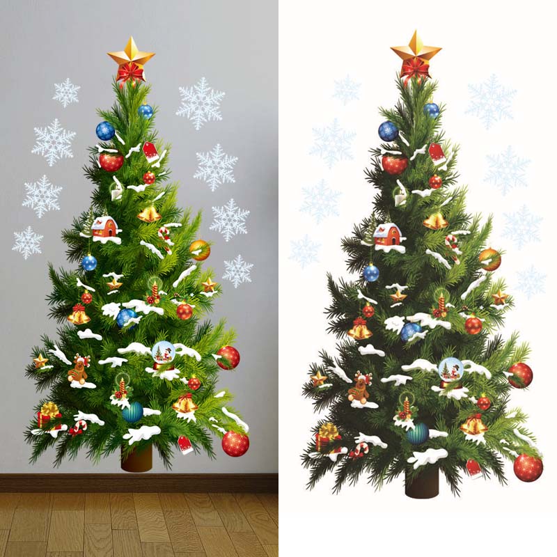 Snowflake Window Decal - Kerstboom Muurstickers Glas Decal Xmas Boom