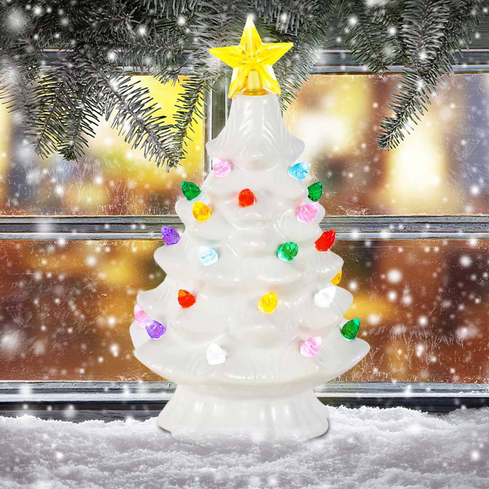 Star Tree Topper - 7 Inch Keramisch Kerstdorp Decor Boom