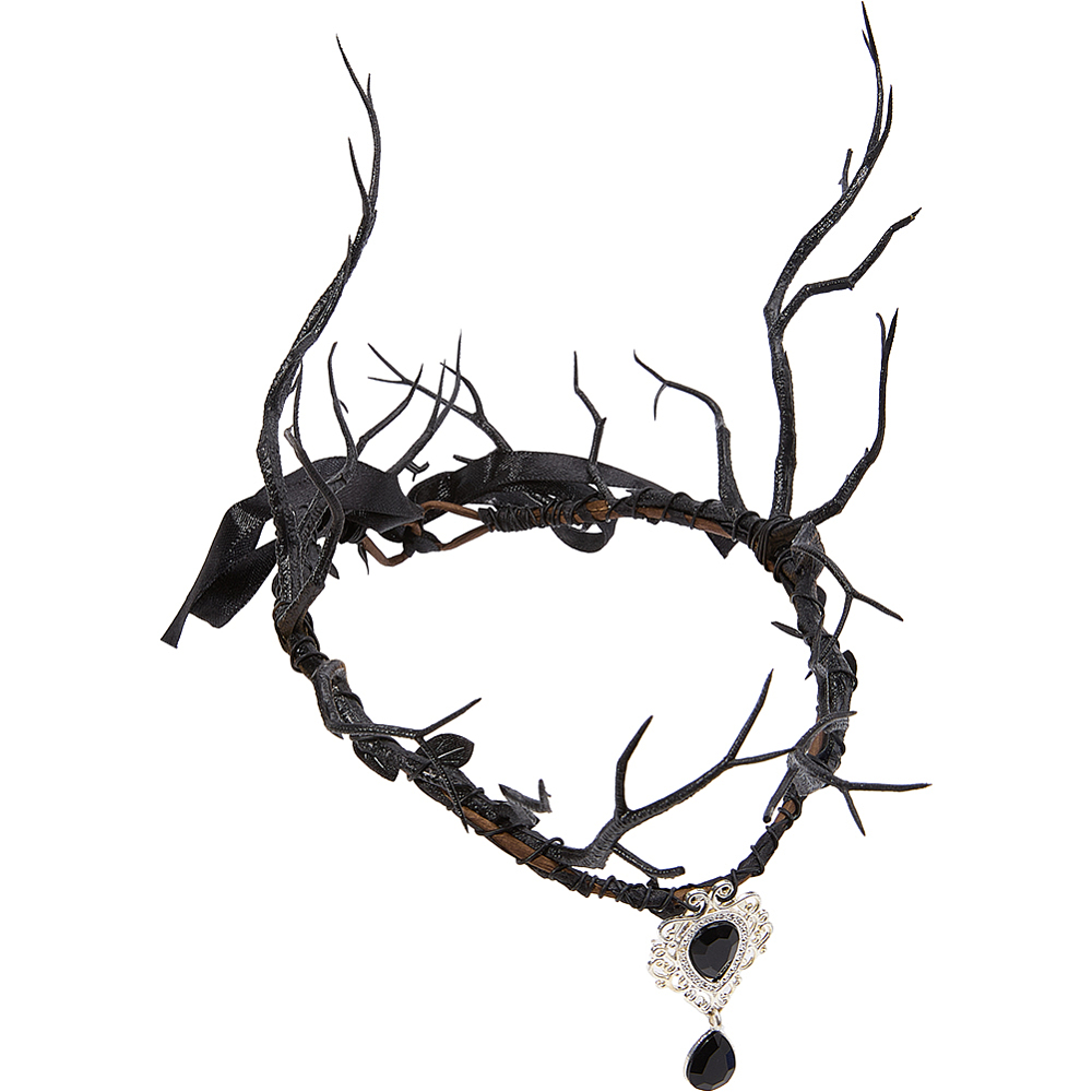 Reindeer Antlers Headband - Zwarte Fee Hoofdband Donker Rendier Bosgewei