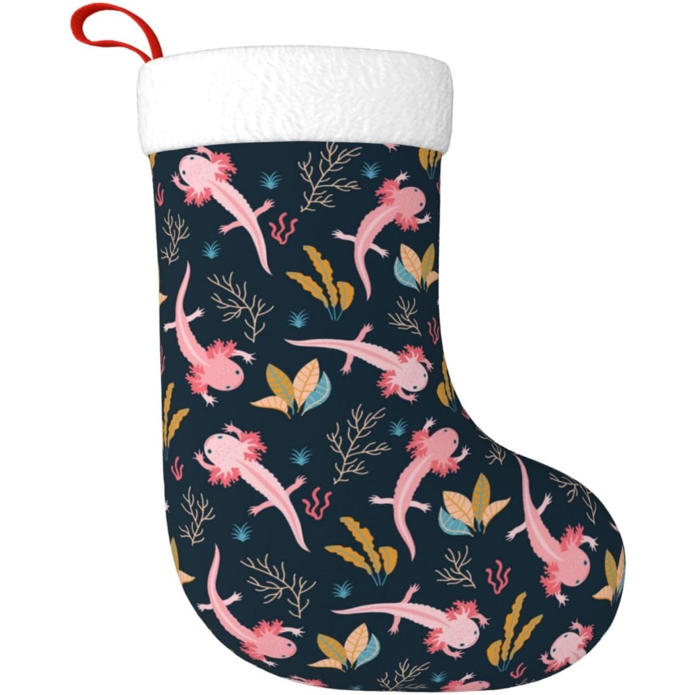 Christmas Stocking Hanging - Leuke Axolotl Kerstkousen Hangende Decoratie Kousen