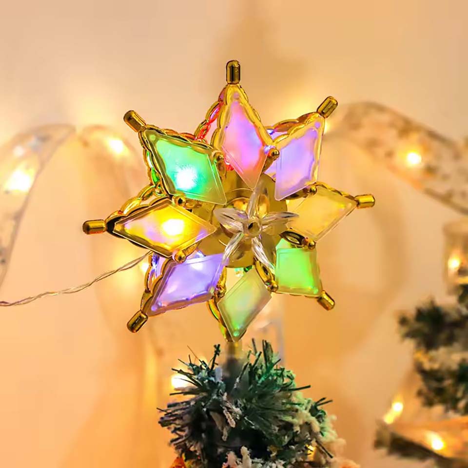 Star Tree Topper - Verlichte Sterboomtopper Kerst LED-kettingverlichting Hangende Kerstverlichting