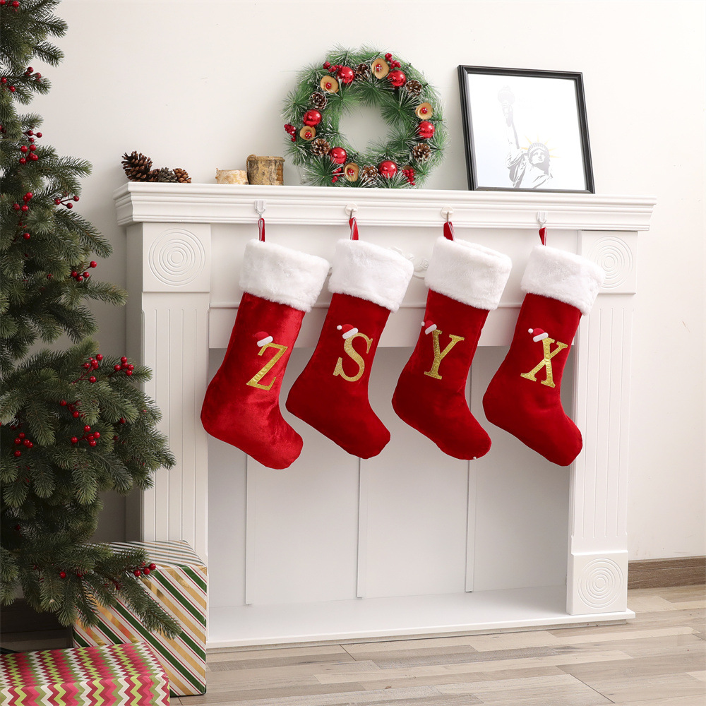 Christmas Stocking Hanging - Nieuwe Creatieve Alfabet Kerstsok Gift Bag