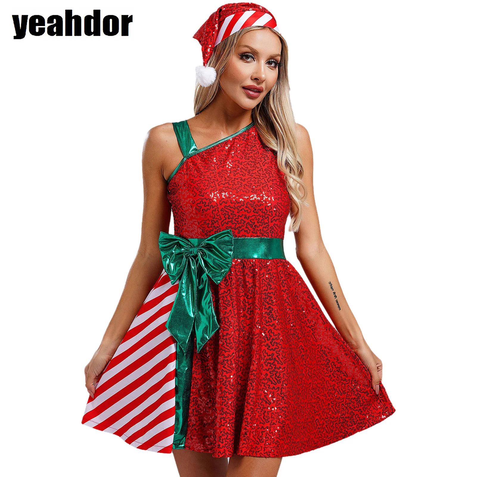 Elf Costume Christmas - Kerst Kerstman Jurk Elf Kostuum Mouwloze