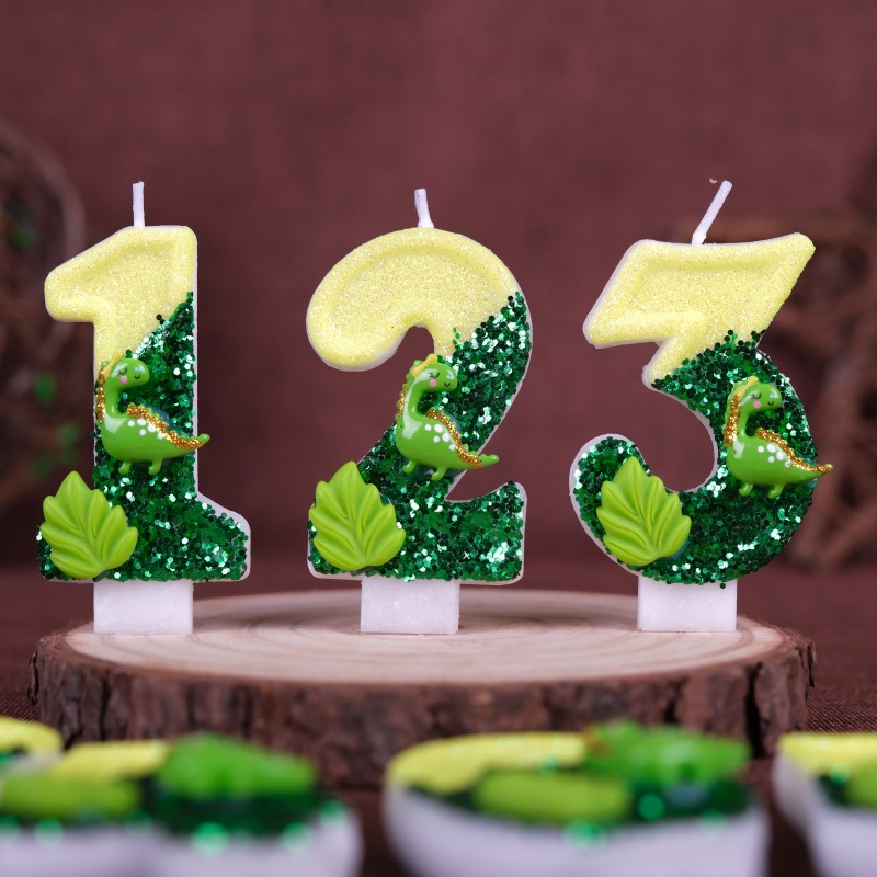 Holiday Candle Set - Nieuwe 0-9 Nummer Verjaardagskaarsen originele Green