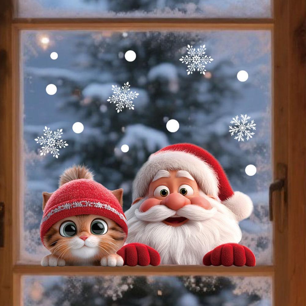 Snowflake Window Decal - 2 stks Kerst Raam Kleeft Stickers