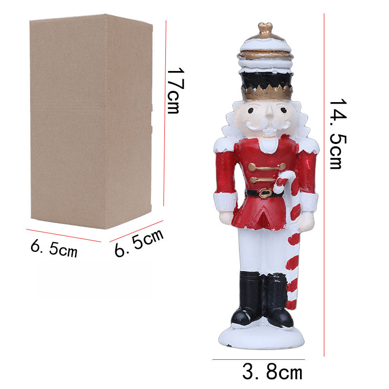 Nutcracker Figurine - Harsnootkraker figuurtje 14,5 cm hoog, seizoensdecoratie