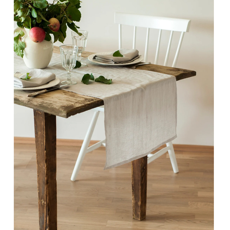 Christmas Table Runner - 100% linnen, stonewashed tafelloper, op maat