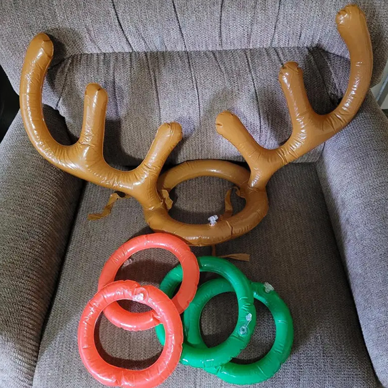 Reindeer Antlers Headband - 1/3/5set Kerst Spel Opblaasbare Rendier Gewei