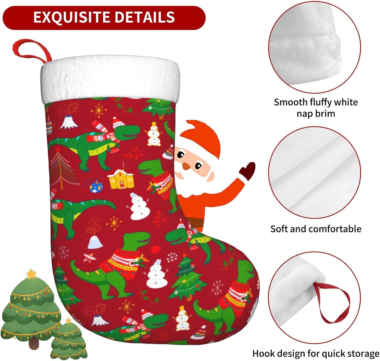 Leuke Kerst Dinosaurus Kerst K - Christmas Stocking Hanging recensie en prijs