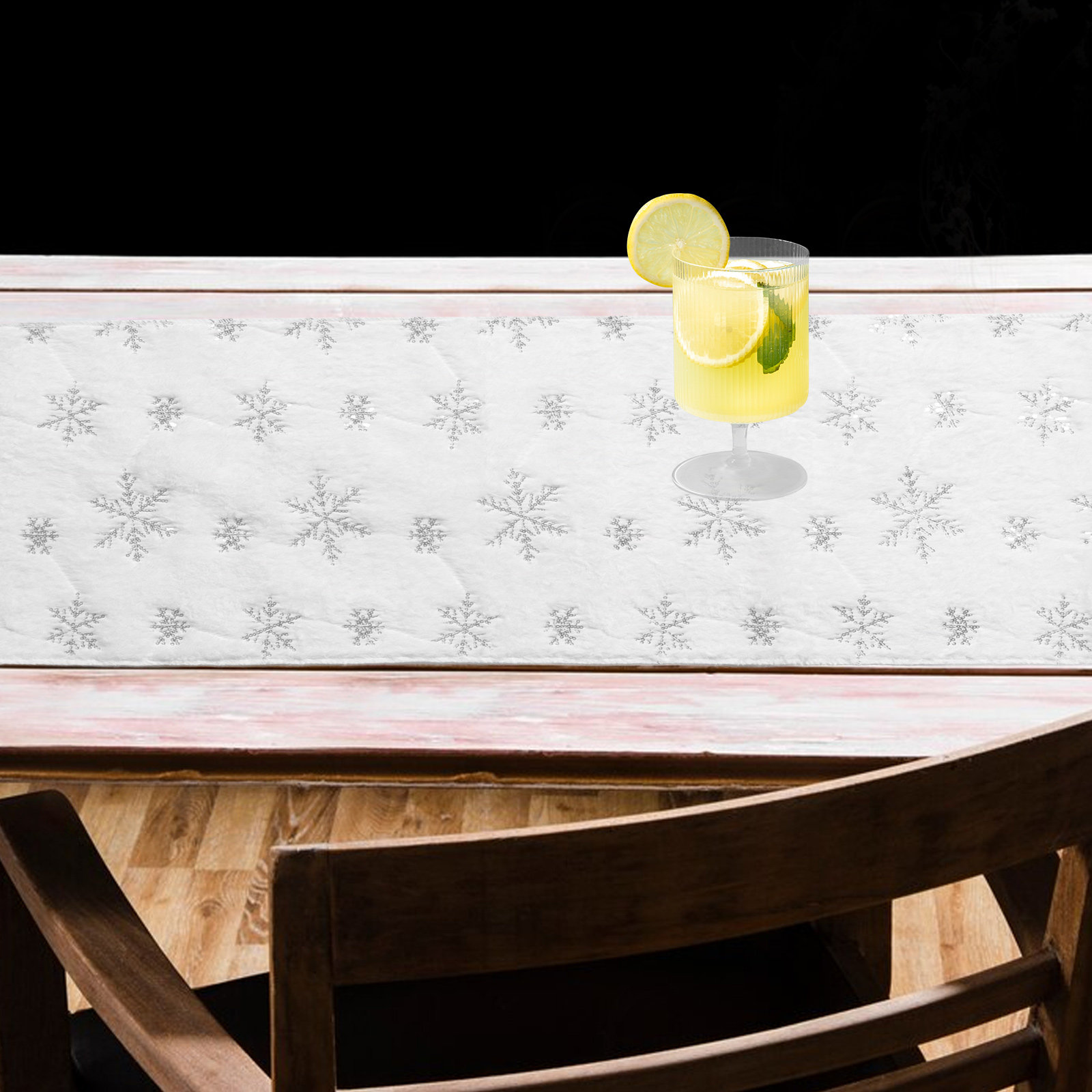 Pailletten Sneeuwvlok Kerst Ta - Christmas Table Runner recensie en prijs