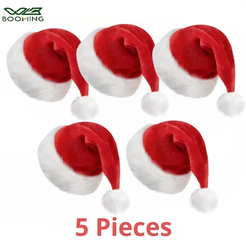 5/1PCS Kerstmuts Pluche Volwas - Santa Hat Plush recensie en prijs