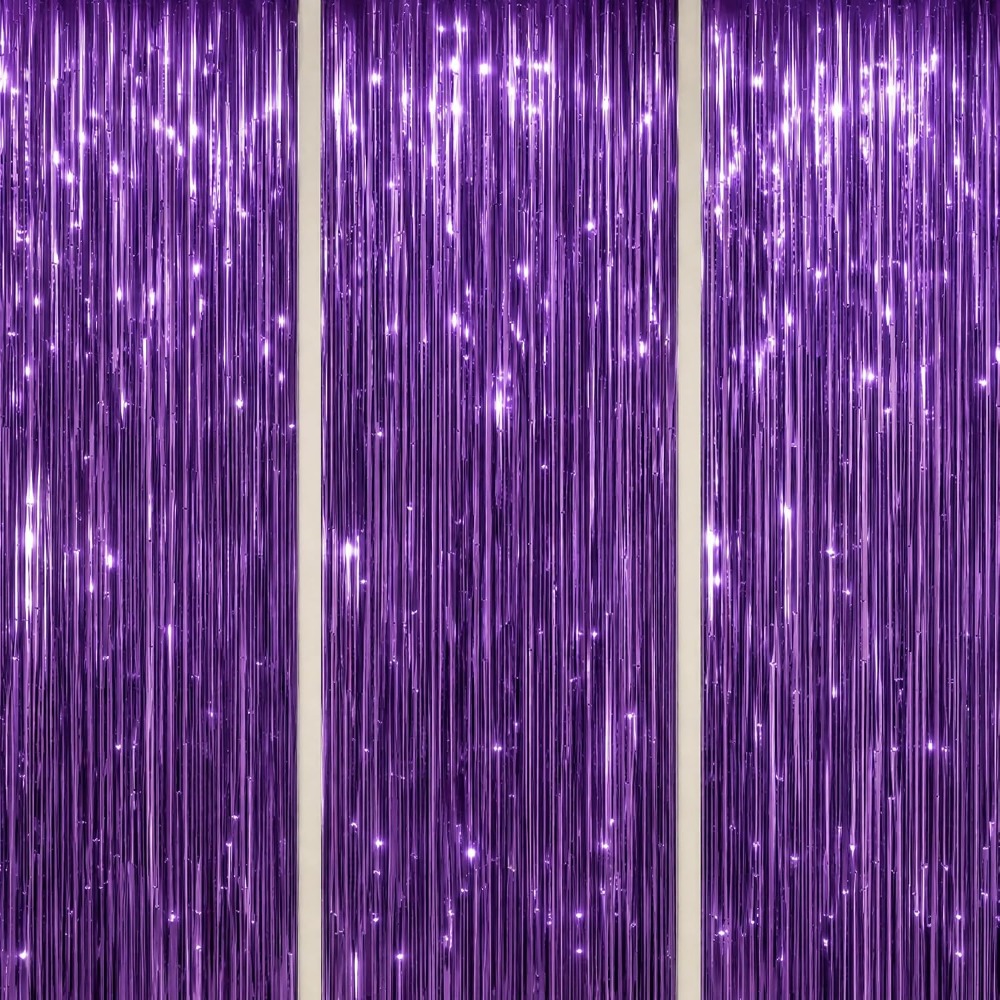 Folie franje achtergrond paars - Tinsel Garland Decoration recensie en prijs