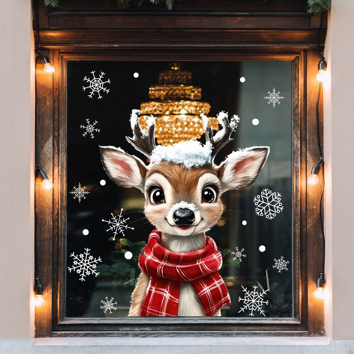 1pc Kerst Sjaal Sneeuwvlok Ren - Snowflake Window Decal recensie en prijs