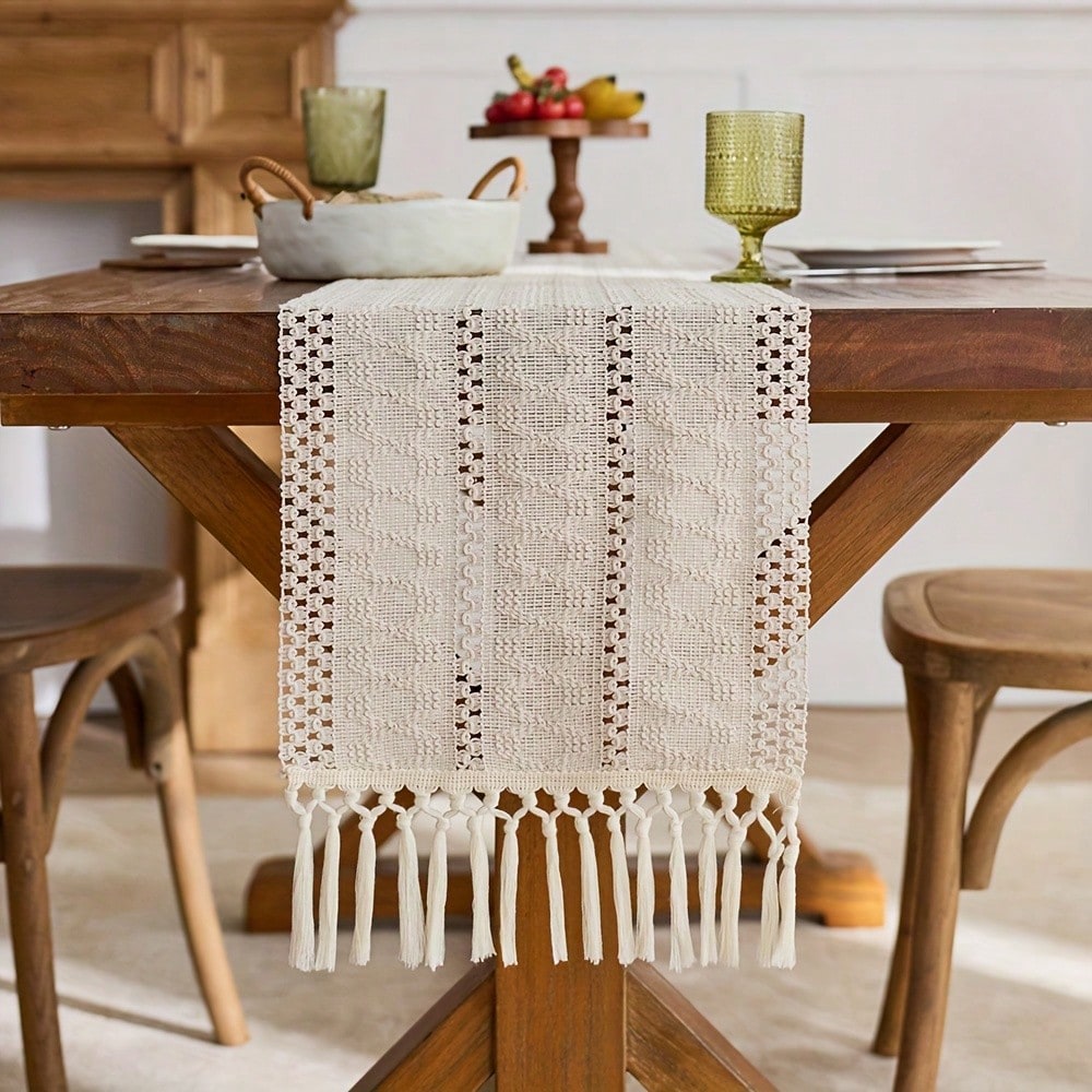 1PC Beige Boho Farmhouse-stijl - Christmas Table Runner recensie en prijs