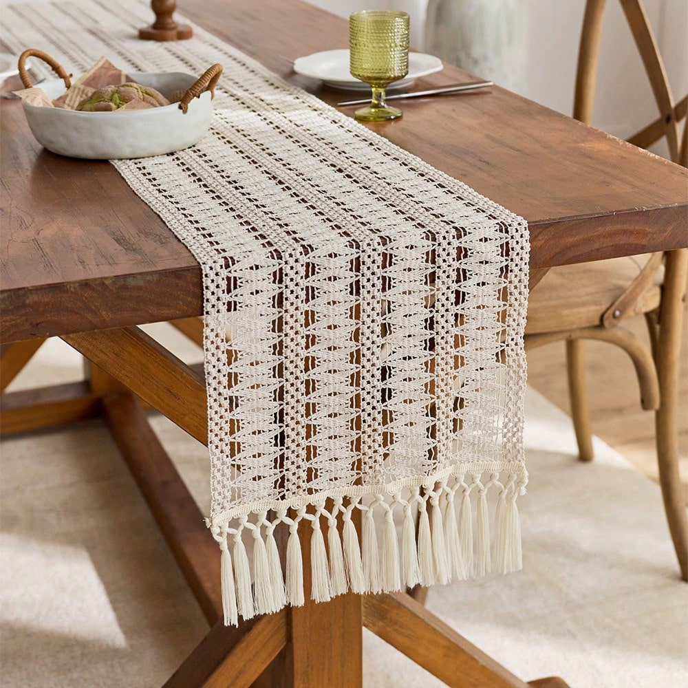 1PC Beige Boho Farmhouse-stijl - Christmas Table Runner recensie en prijs