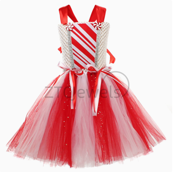 Meisjes Kerst Candy Cane Tutu  - Elf Costume Christmas recensie en prijs