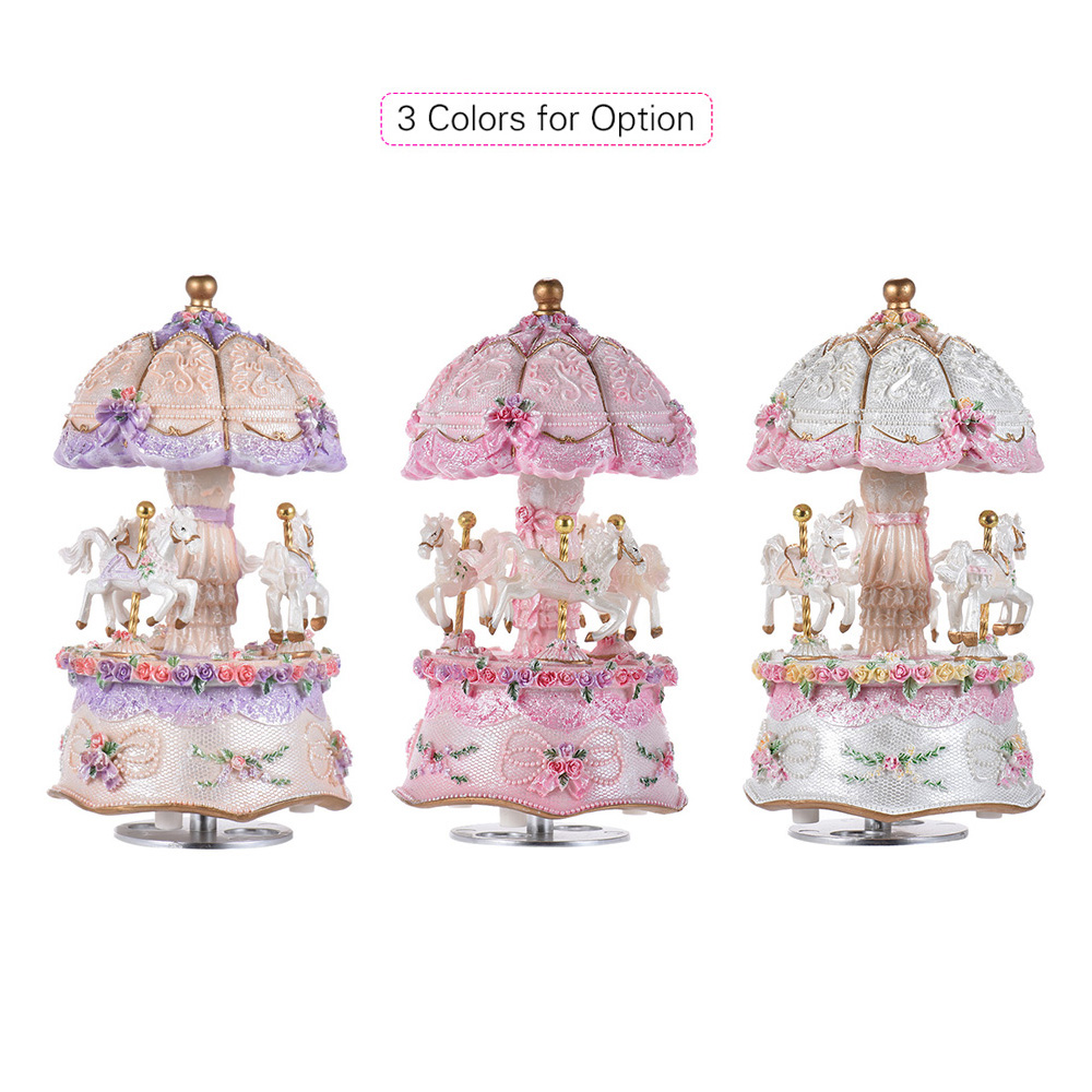 Luxe Droom 3-Horse Roterende C - Snow Globe Musical recensie en prijs