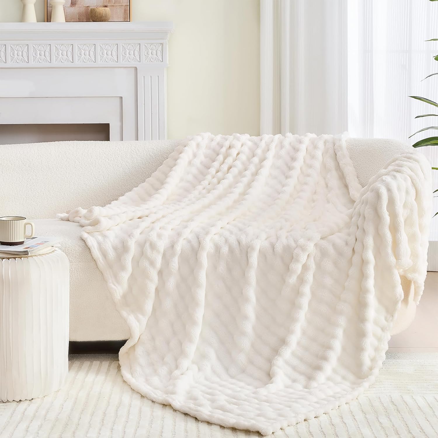 3D Bubbel Witte Pluche Dekens  - Christmas Throw Blanket recensie en prijs