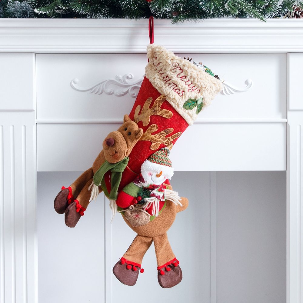 Kerstman rendier nieuwjaars gr - Christmas Stocking Hanging recensie en prijs