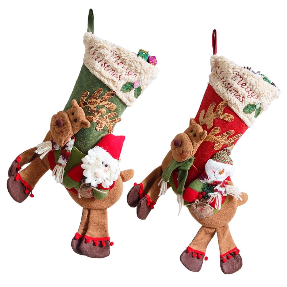 Kerstman rendier nieuwjaars gr - Christmas Stocking Hanging recensie en prijs