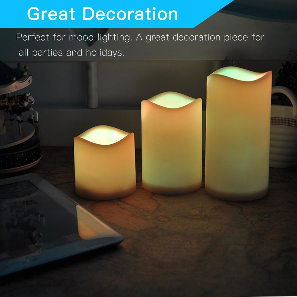 3 stks/set LED Vlamloze Flikke - Holiday Candle Set recensie en prijs