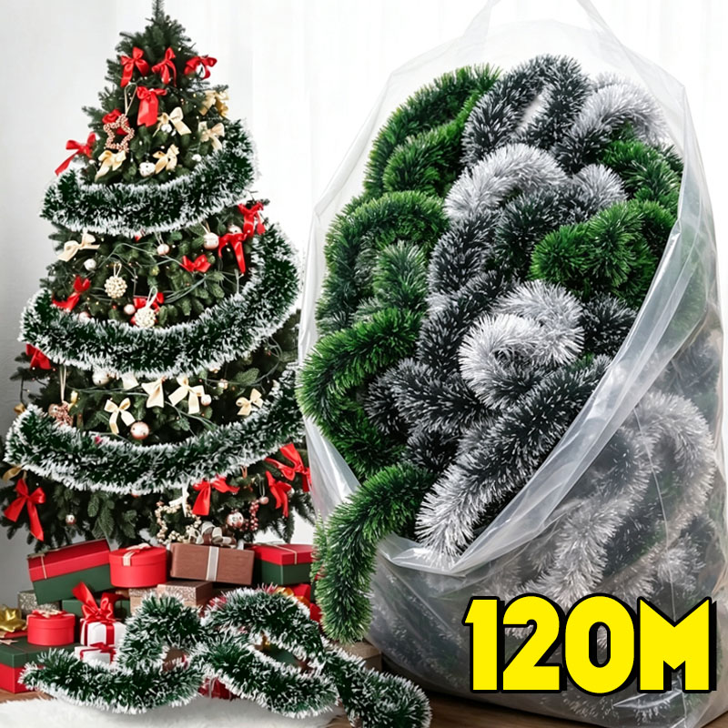 Groen Wit Sneeuw Kerst Tinsel  - Tinsel Garland Decoration recensie en prijs