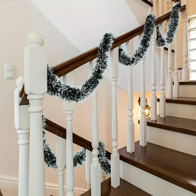 Groen Wit Sneeuw Kerst Tinsel  - Tinsel Garland Decoration recensie en prijs