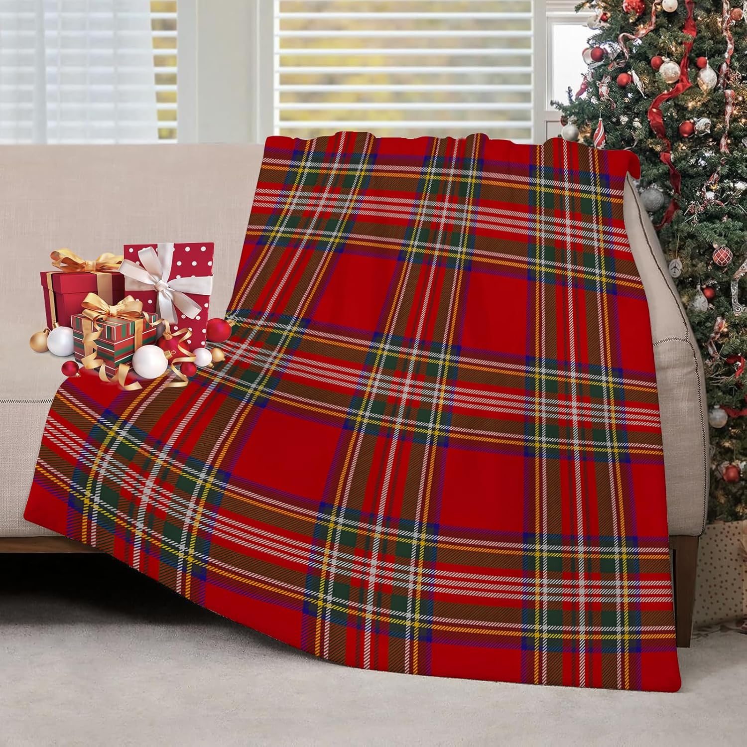 Kerst geruite dekens Schotse t - Christmas Throw Blanket recensie en prijs