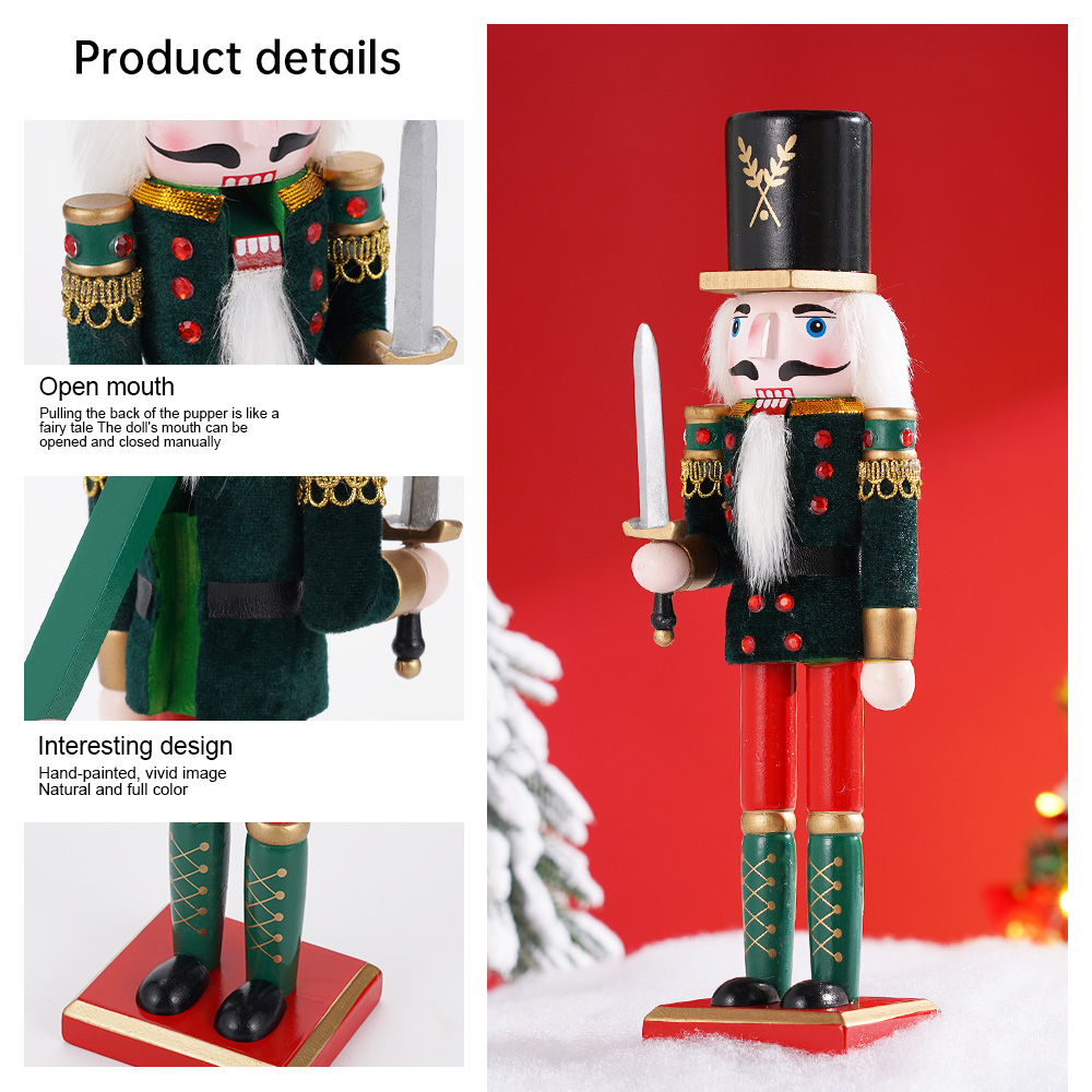 30Cm Kerst Notenkraker Houten  - Nutcracker Figurine recensie en prijs