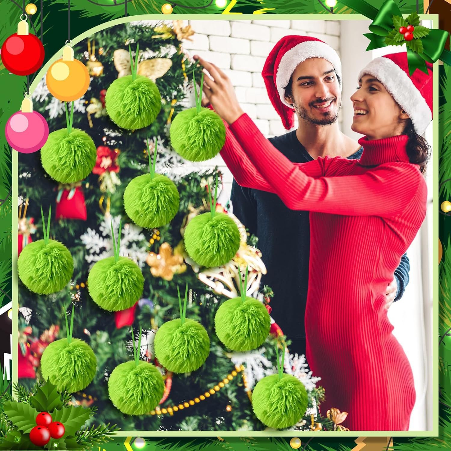 Kerst Groene Lange Pluche Bal  - Santa Hat Plush recensie en prijs