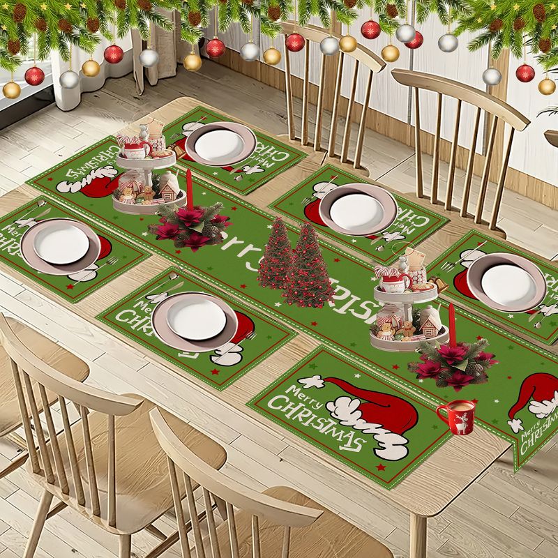 VIKAMA Leuke cartoon kersttafe - Christmas Table Runner recensie en prijs