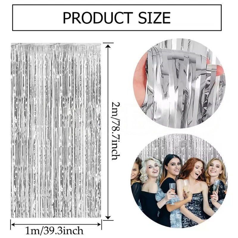 1/2/3Pack Glitter Party Achter - Tinsel Garland Decoration recensie en prijs