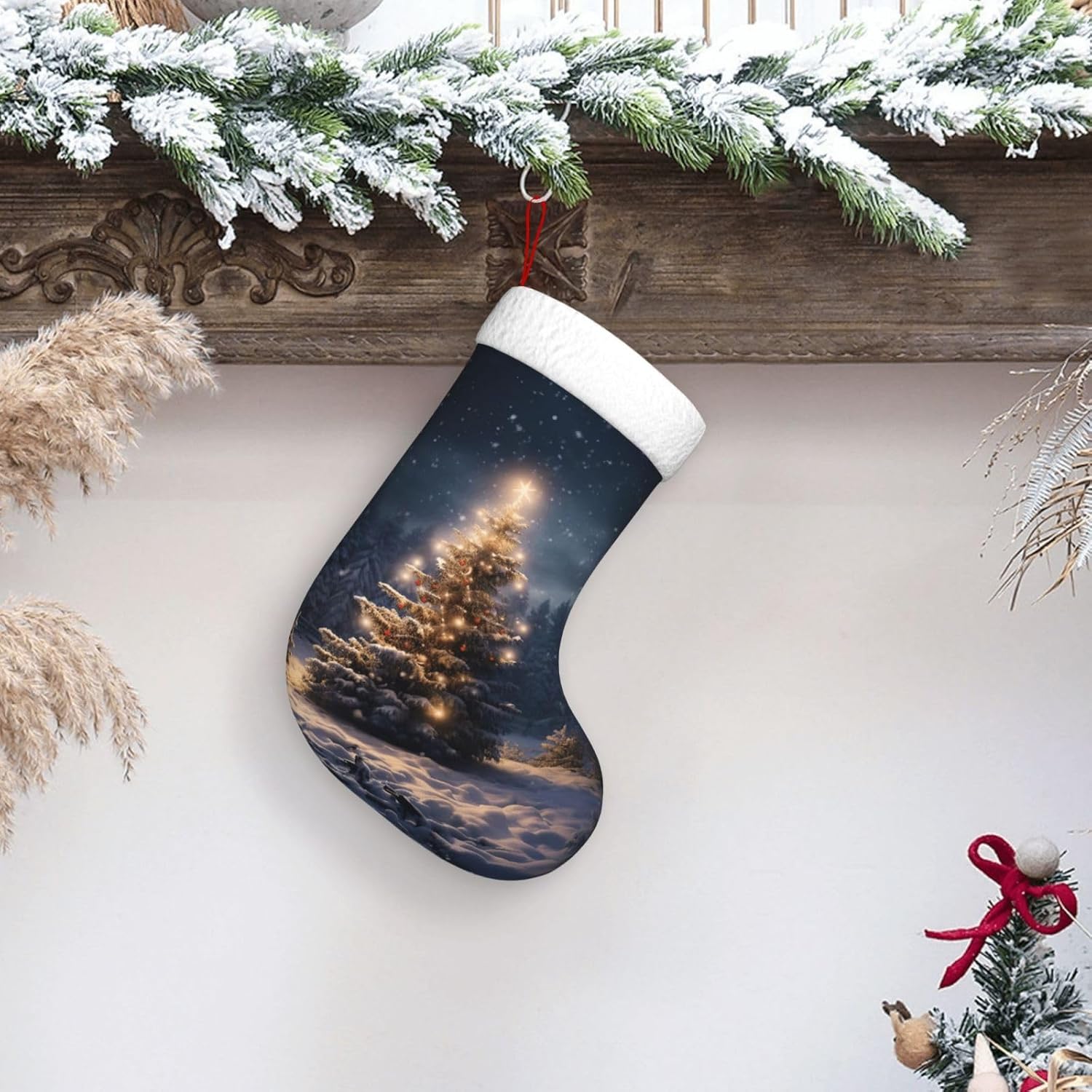 Kerstboom Sneeuw cadeau Kousen - Christmas Stocking Hanging recensie en prijs