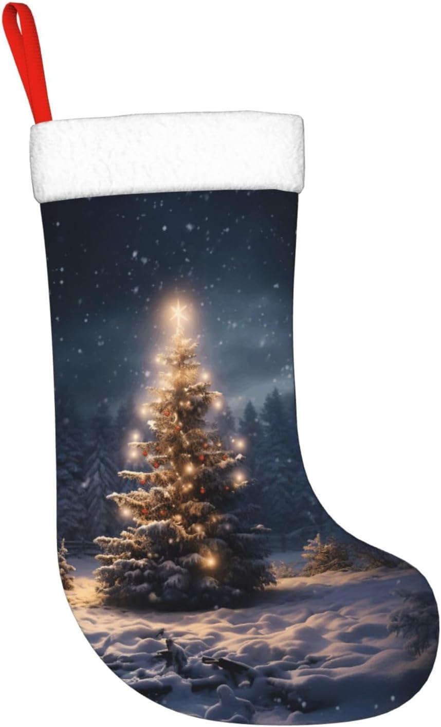 Kerstboom Sneeuw cadeau Kousen - Christmas Stocking Hanging recensie en prijs