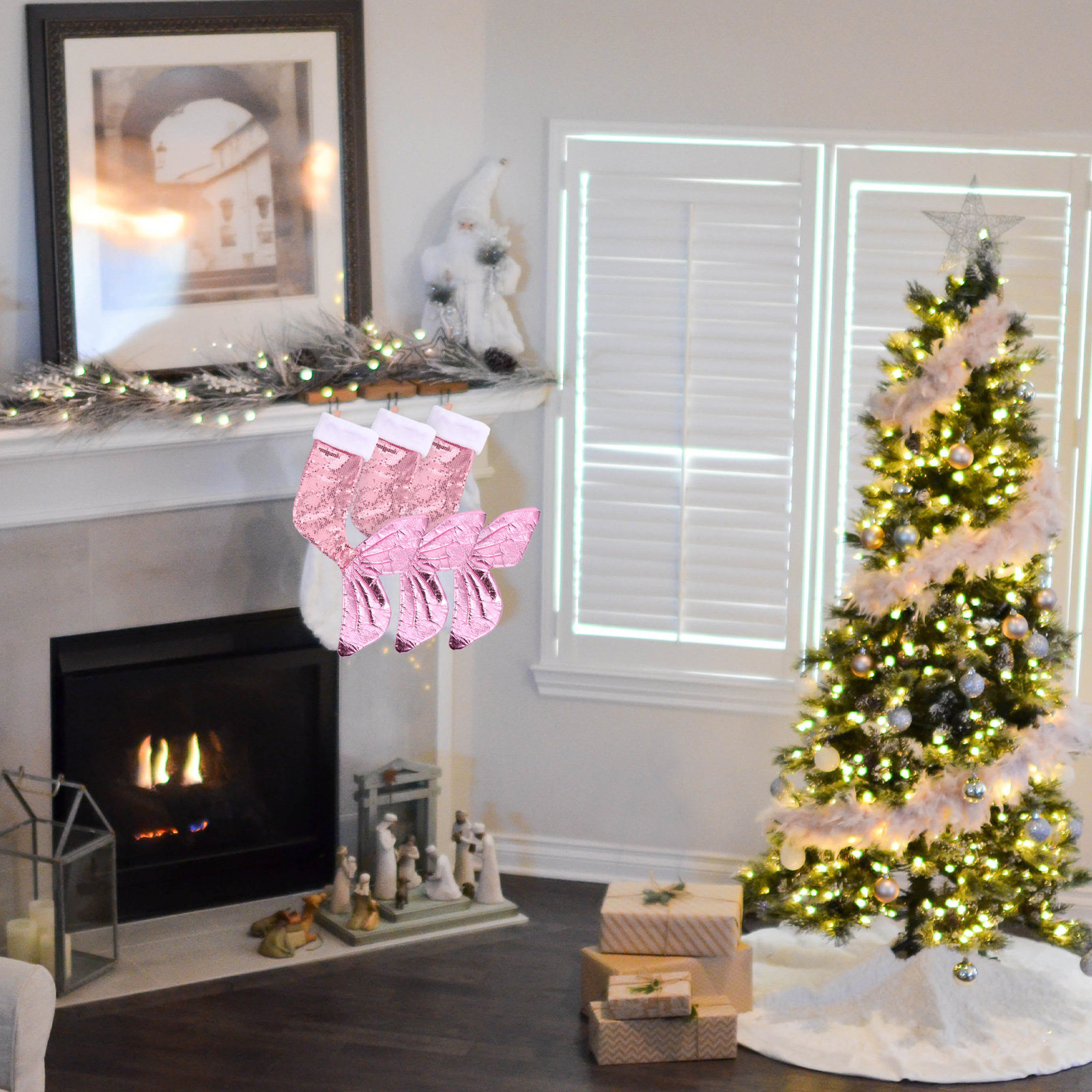 Pailletten Zeemeerminstaartkou - Christmas Stocking Hanging recensie en prijs