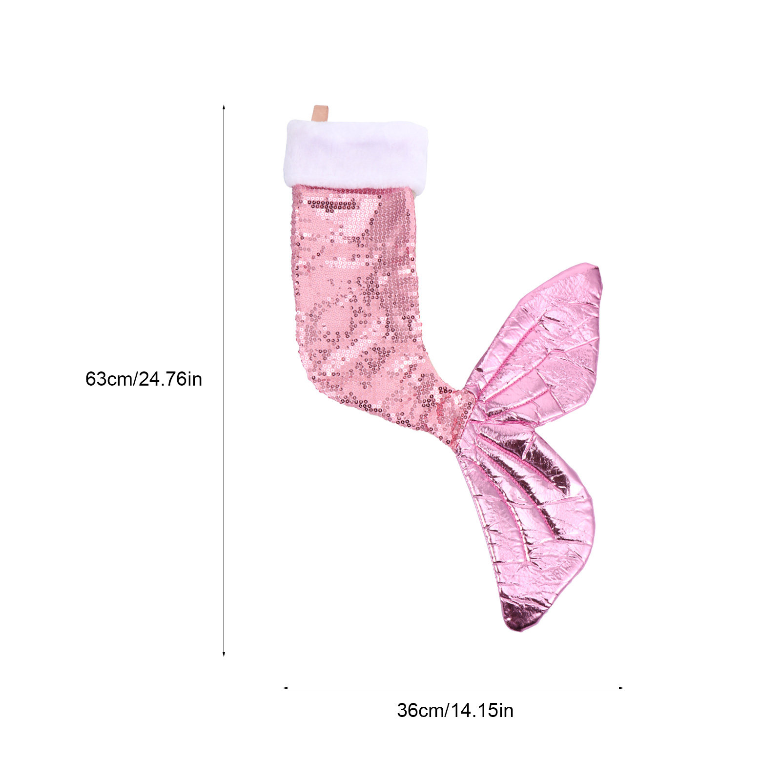 Pailletten Zeemeerminstaartkou - Christmas Stocking Hanging recensie en prijs