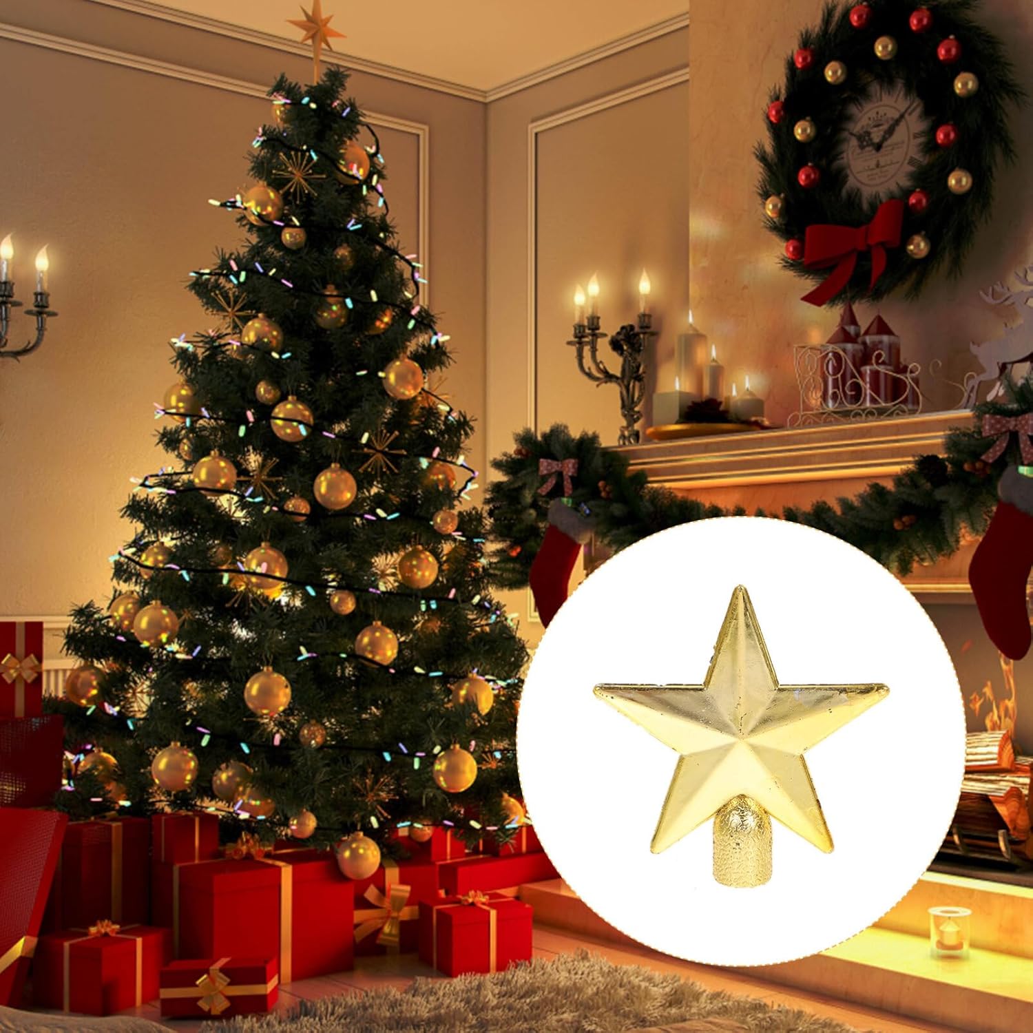 6 cm Mini Kerstboom Topper Ste - Star Tree Topper recensie en prijs