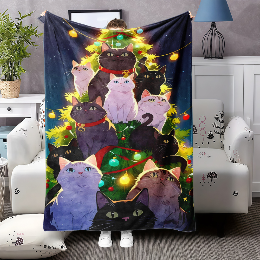 1pc feestelijke kattenkerstboo - Christmas Throw Blanket recensie en prijs