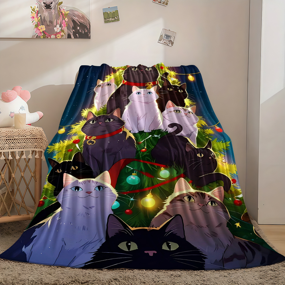 1pc feestelijke kattenkerstboo - Christmas Throw Blanket recensie en prijs