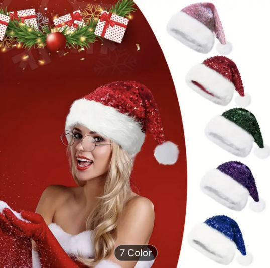 Kerstmuts met pailletten, pluc - Santa Hat Plush recensie en prijs