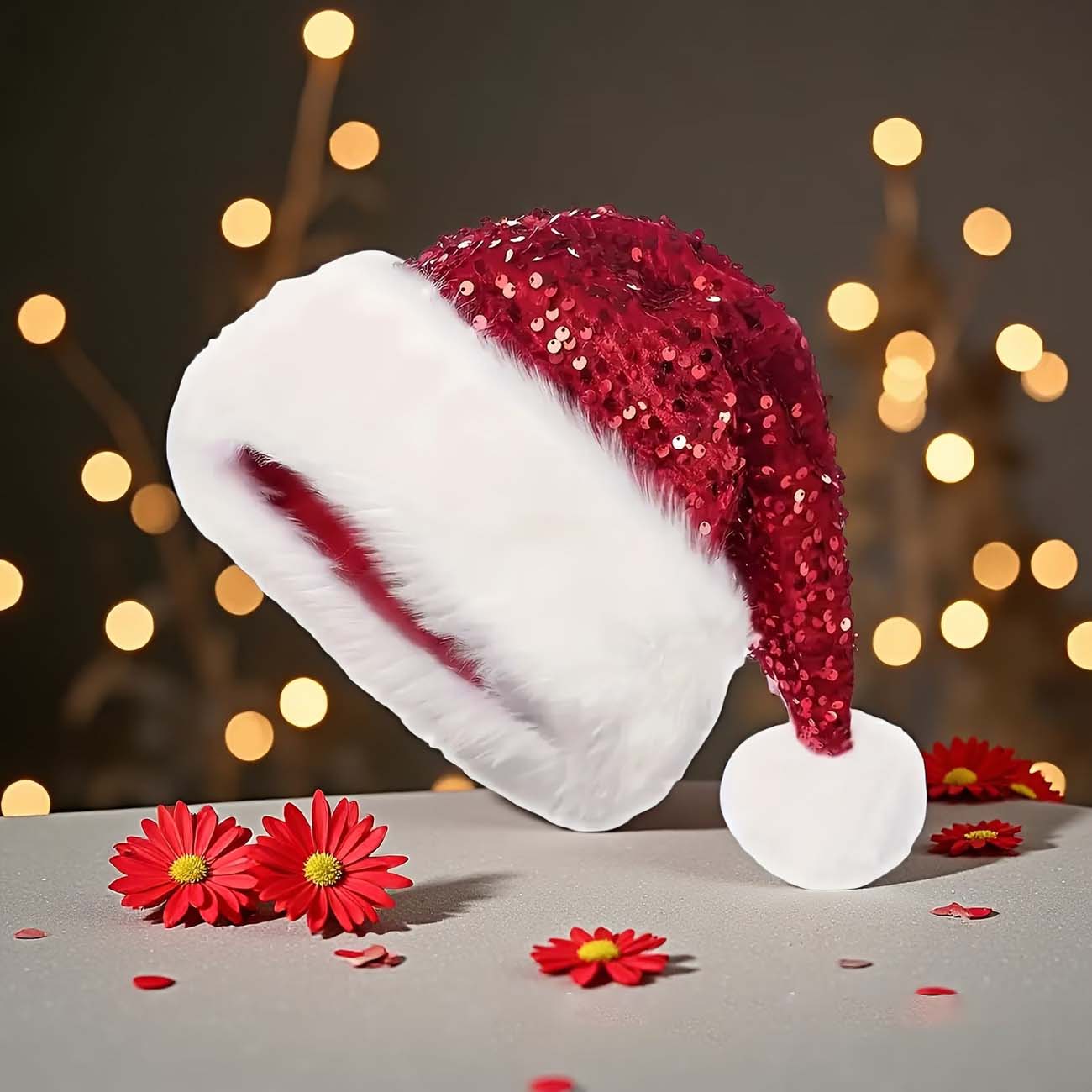 Kerstmuts met pailletten, pluc - Santa Hat Plush recensie en prijs