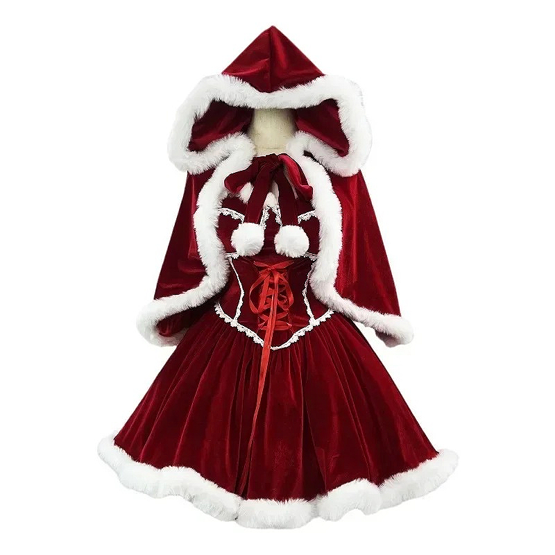 Nieuwjaar Rode Jurk Mantel Cos - Elf Costume Christmas recensie en prijs