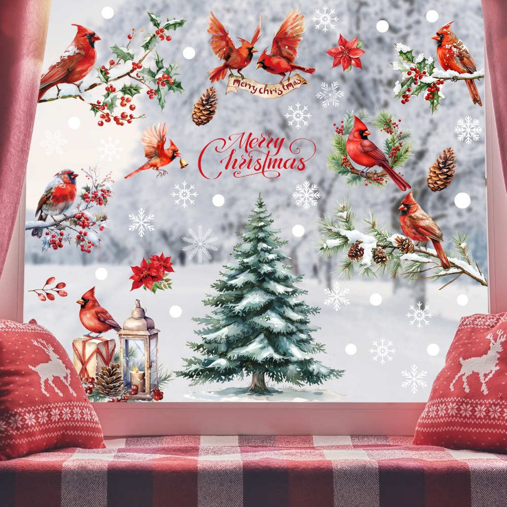 9 stks Kerst Raamstickers Kard - Snowflake Window Decal recensie en prijs